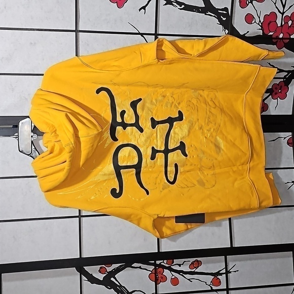 Ed Hardy Crouching Black Panther Yellow Graphic Hoodie Pullover Size Med… - Picture 7 of 7